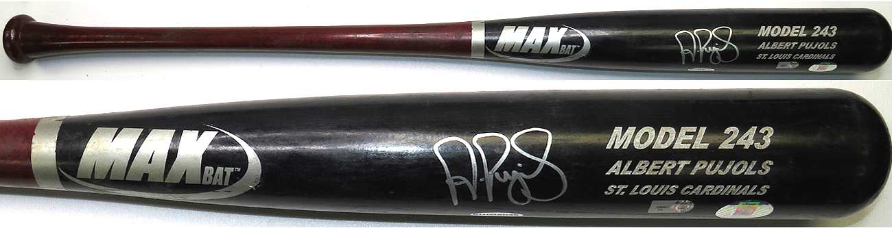 Albert Pujols Signed Game Used Bat – Photo Matched