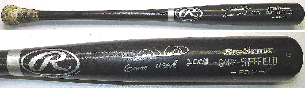 Gary Sheffield Detroit Tigers Autographed & Inscribed Game-Used Jersey &  Louisville Slugger Bat from 250K MLB Homeruns Game vs. Oakland Athletics  September 8, 2008