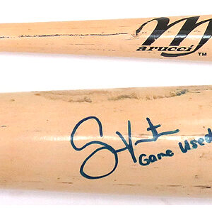 Shane Victorino Signed Game Used Bat 2008 World Championship Season
