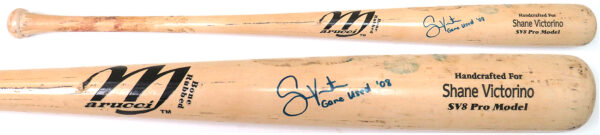 Shane Victorino Signed Game Used Bat 2008 World Championship Season