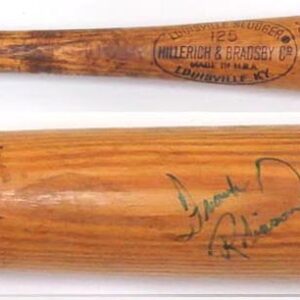 Frank Robinson Signed Game Used Bat
